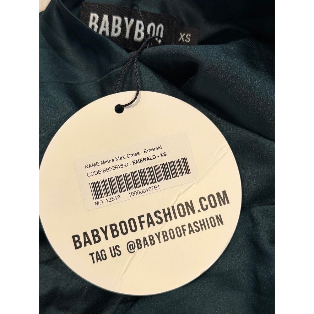 Babyboo Misha Maxi Dress Emerald Green NEW NWT Size XS - Picture 9 of 9